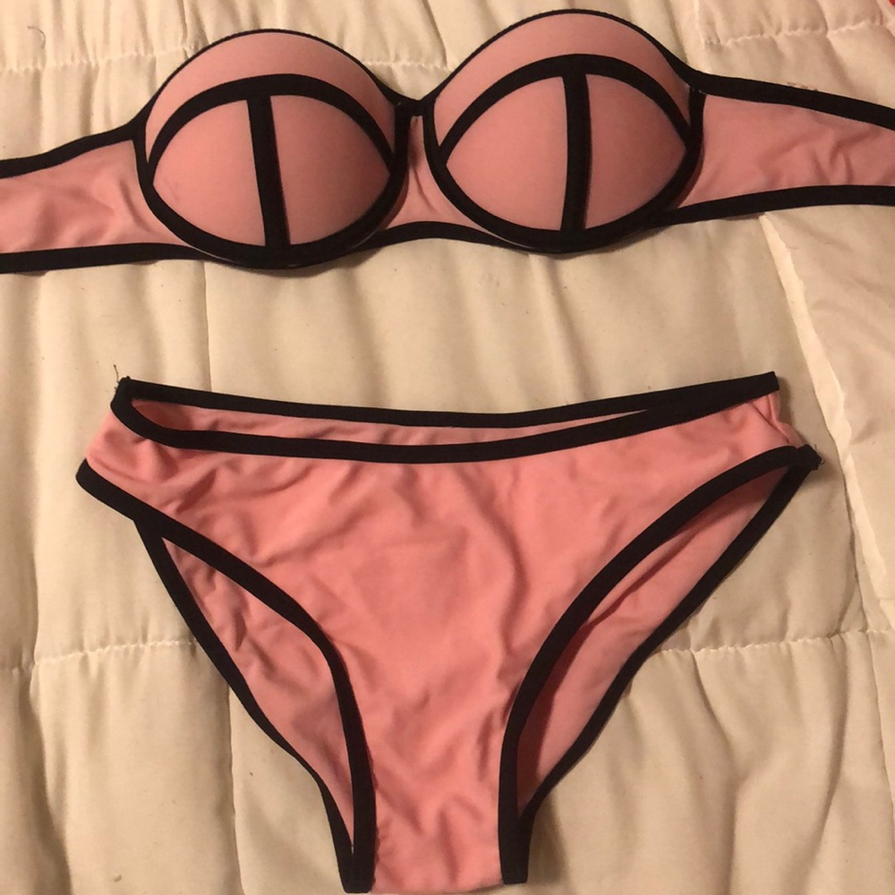 pink triangle bikini